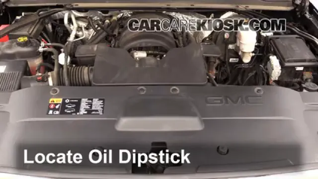2015 GMC Yukon XL SLT 5.3L V8 FlexFuel Aceite Controlar nivel de aceite